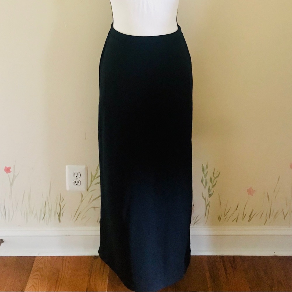 Express Black Maxi Skirt w Front Pockets